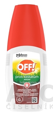 OFF! Proti kliešťom rozprašovač repelent 1x100 ml