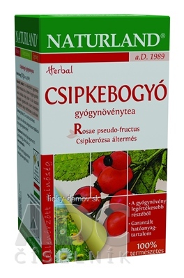 NATURLAND ŠÍPKOVÝ ČAJ ovocný čaj, nálevové vrecúška 20x2,5 g (50 g)