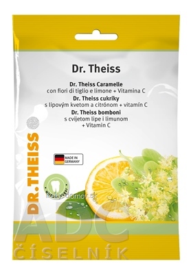 Dr.Theiss Cukríky s lipovým kvetom a citrónom a vitamín C, 1x75 g