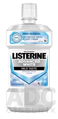 LISTERINE ADVANCED WHITE MILD TASTE ústna voda 1x500 ml