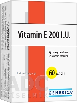 GENERICA Vitamin E 200 I.U. cps 1x60 ks