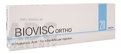 BIOVISC ORTHO 1% inj viskoelastický roztok kyseliny hyalurónovej 10mg/ml (inov.2019) 1x2 ml