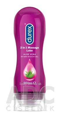 Durex Intímny masážny gél 2v1 s Aloe vera, 1x200 ml