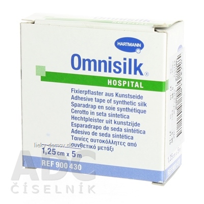 OMNISILK hypoalergénna náplasť z bieleho hodvábu (1,25cmx5m) 1x1 ks