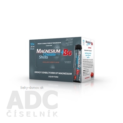 MAGNESIUM Chelate + B6 cherry SALUTEM ampulky na pitie s višňovou príchuťou 10x25 ml (250 ml)