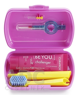 CURAPROX Travel set ružový (1x zubná kefka, 2x medzizubná kefka CPS, 1x zubná pasta 10 ml) 1x1 set