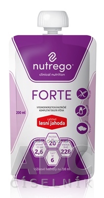 Nutrego FORTE s príchuťou lesná jahoda 12x200 ml