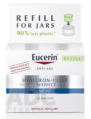 Eucerin HYALURON-FILLER+3xEFFECT Nočný krém REFILL všetky typy pleti, Anti-Age, náhradná náplň 1x50 ml
