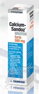 CALCIUM-SANDOZ Forte 500 mg tbl eff (tuba PP) 1x20 ks