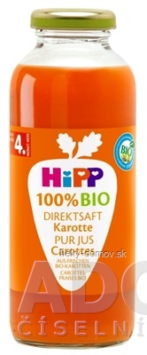 HiPP 100 % BIO Karotková šťava (od ukonč. 4. mesiaca) 1x330 ml