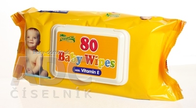 HYGIENICKÉ UTIERKY BABY WIPES S VITAMÍNOM E vlhčené obrúsky 1x80 ks