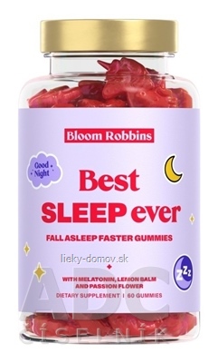 Bloom Robbins Best SLEEP ever žuvacie pastilky - gumíky, jednorožci 1x60 ks
