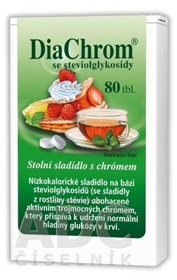 DiaChrom s glykozidmi steviolu tbl 1x80 ks