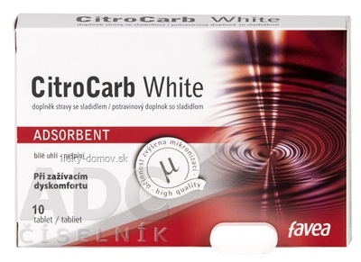 favea CitroCARB White tbl 1x10 ks