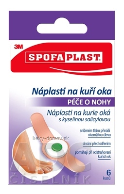 3M SPOFAPLAST č.183 Náplasť na kurie oká (inov. 2020) 1x6 ks