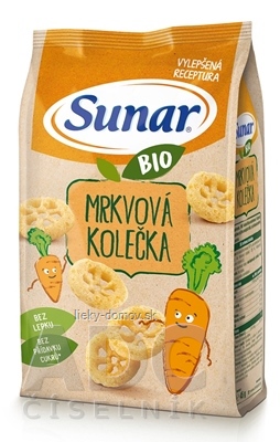 Sunar BIO Chrumky Mrkvové kolieska (od ukonč. 12. mesiaca) 1x45 g