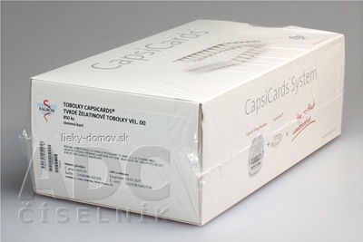CapsiCards žel. kapsule vel´. 00 - FAGRON slonovinové 850 ks kartón 17x50 ks (1 bal.), 1x1 set