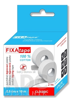 FIXAtape tejpovacia páska CLASSIC ATHLETIC, bavlnená 2,5cm x 10m, 1x2 ks
