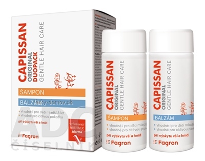 CAPISSAN ORIGINAL DUOPACK šampón 200 ml + balzam 200 ml + hrebeň, 1x1 set