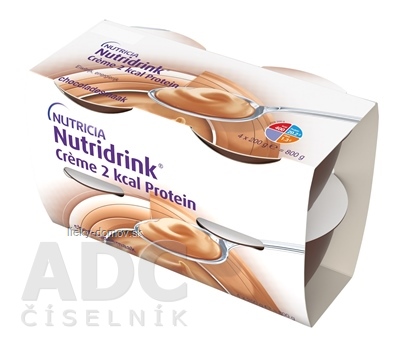 Nutridrink Crème 2 kcal Protein s čokoládovou príchuťou 24x200 g (4800 g)