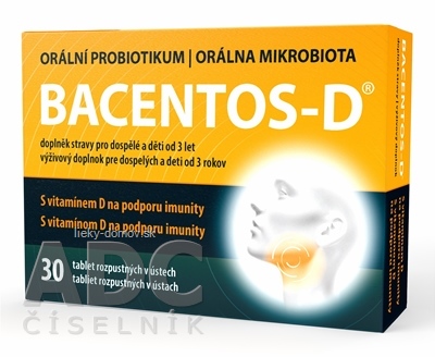 BACENTOS-D tablety rozpustné v ústach 1x30 ks