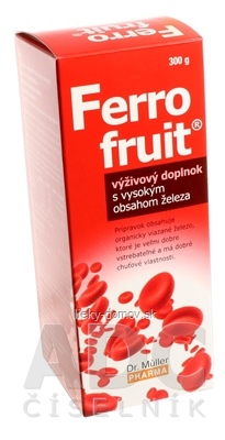 Dr. Müller FERRO FRUIT Sirup s vysokým obsahom železa 1x300 g