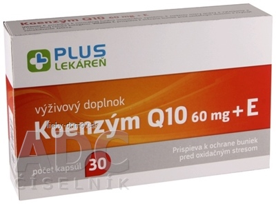 PLUS LEKÁREŇ Koenzým Q10 60 mg + E cps 1x30 ks