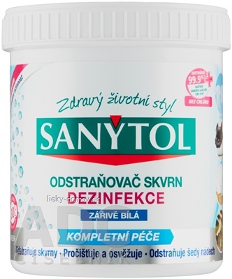 SANYTOL DEZINFEKCIA ODSTRAŇOVAČ ŠKVŔN žiarivo biela 1x450 g