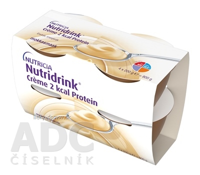 Nutridrink Crème 2 kcal Protein s príchuťou mocca 24x200 g (4800 g)
