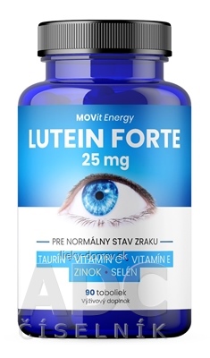 MOVit Lutein Forte 25 mg cps (+ taurín, vit.C, vit.E, zinok, selén) 1x90 ks