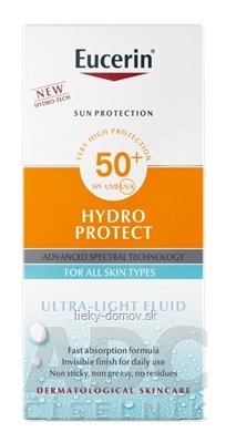 Eucerin SUN HYDRO PROTECT SPF 50+ Fluid ultra ľahký na opaľovanie 1x50 ml