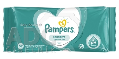 PAMPERS Baby Wipes Sensitive vlhčené obrúsky 1x52 ks