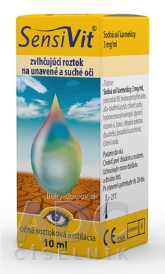 SensiVit unavené suché oči (očná roztoková instilácia) 1x10 ml