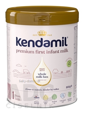 KENDAMIL Premium 1 DHA+ počiatočná mliečna dojčenská výživa (od narodenia) 1x800 g