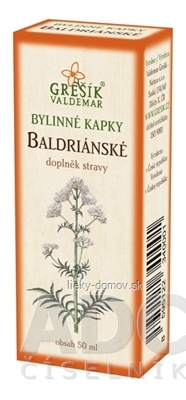 GREŠÍK BYLINNÉ KVAPKY BALDERIÁNSKE 1x50 ml