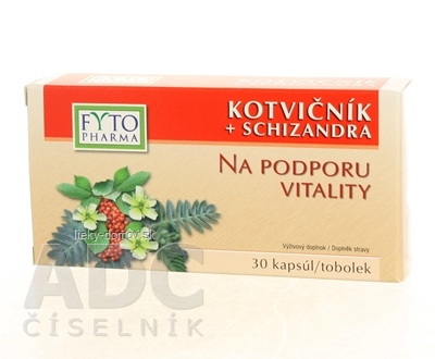 FYTO KOTVIČNÍK + SCHIZANDRA cps (na podporu vitality) 1x30 ks