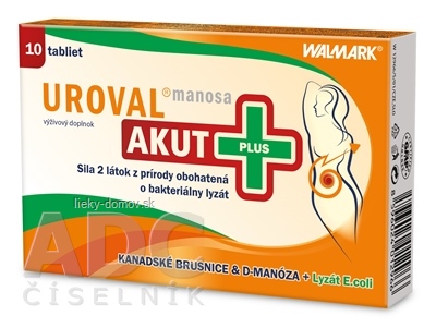 WALMARK UROVAL manosa AKUT PLUS tbl 1x10 ks