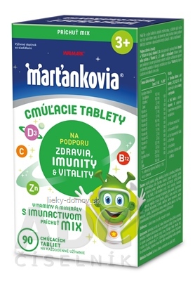 WALMARK Marťankovia s Imunactivom cmúľacie tablety, príchuť mix, 1x90 ks