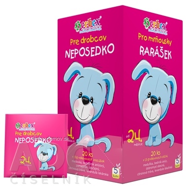 HERBEX Pre drobcov NEPOSEDKO čaj (od 24. mesiaca) nálevové vrecúška 20x1,5 g (30 g)