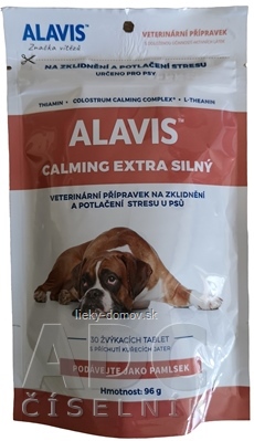 ALAVIS CALMING EXTRA SILNÝ žuvacie tablety pre psy a mačky 1x30 ks