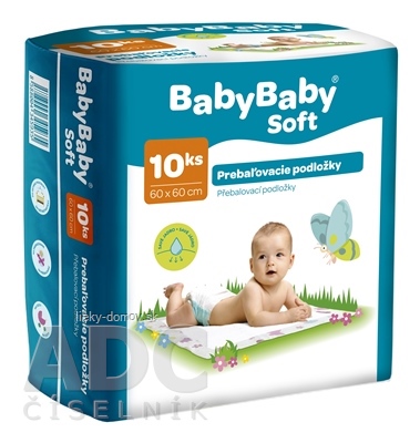 BabyBaby Soft Podložky prebaľovacie 60x60 cm 1x10 ks