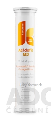 kompava ACIDOFIT MD POMARANČ+LIMETKA tbl eff (15+1 grátis) 1x16 ks