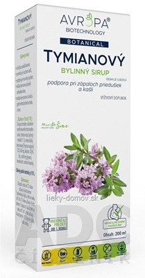 AVROPA Tymianový bylinný sirup 1x200 ml