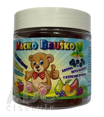 Macko Bruško multivitamínové želatínové medvedíky 1x210 g