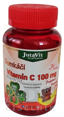 JutaVit Gumkáči Vitamín C 100 mg Kids tbl (gumené medvedíky) 1x60 ks