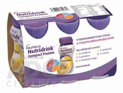 NUTRIDRINK COMPACT PROTEIN mix príchutí 6x125 ml (750 ml)