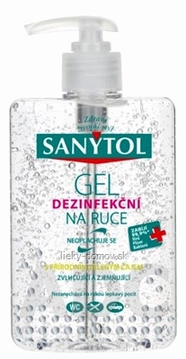 SANYTOL GÉL dezinfekčný na ruky s prírodným zeleným čajom 1x250 ml