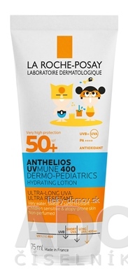 LA ROCHE-POSAY ANTHELIOS DP LOTION SPF50+ hydratačné mlieko pre deti s ochranným faktorom 1x75 ml