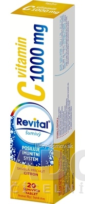 Revital vitamín C 1000 mg šumivý tbl eff s príchuťou citrón 1x20 ks