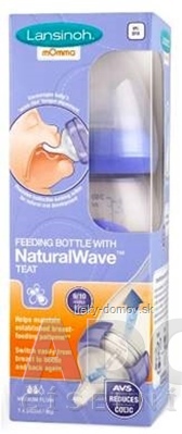 Lansinoh Dojčenská fľaša s NaturalWave cumľom 1x240 ml
